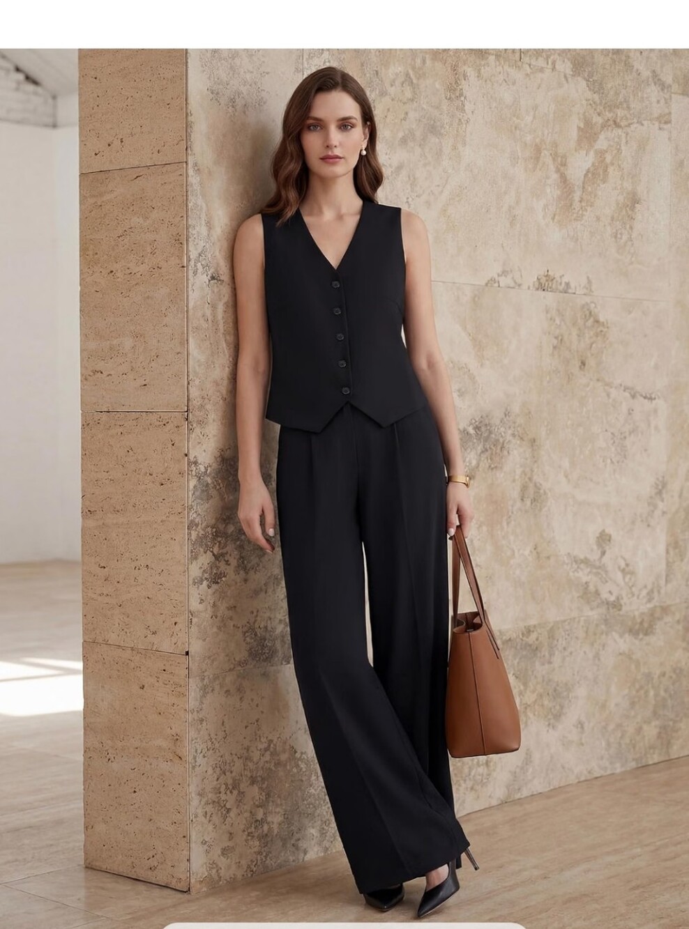 Womens 2 Piece Vest and Trousers